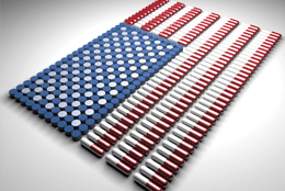 US Flag made of Pills