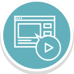webinar icon cyan circle