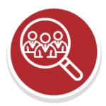 assess stakeholders icon red circle
