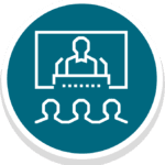 broadcast icon teal circle