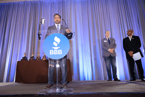 V2V President Daniel Rehal speaks at 2024 BBB Torch Awards for Ethics and Excellence Luncheon