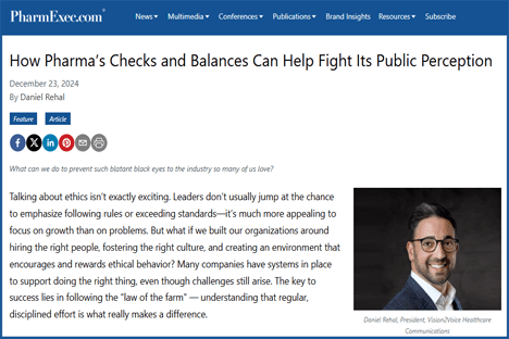 How Pharma's Checks and Balances Can Help Fight Its Public Perception